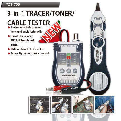 Tct-700 3-in-1 tracer toner and cable tester for sale
