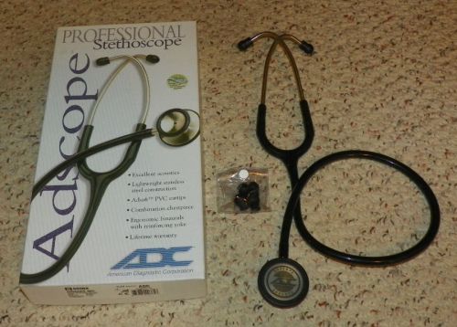 ADC ADSCOPE 603 Clinician Stethoscope with AFD Technology, 31 inch - Black