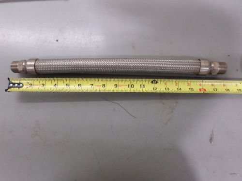 3/4&#034; X 18&#034; STAINLESS STEEL BRAIDED HOSE ASSEMBLY