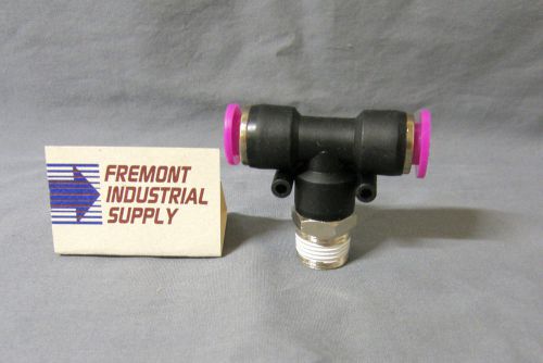 (Qty of 10) Pneumatic Push In fitting Male Branch Tee 3/8&#034; OD Tubing x 1/8&#034; NPT