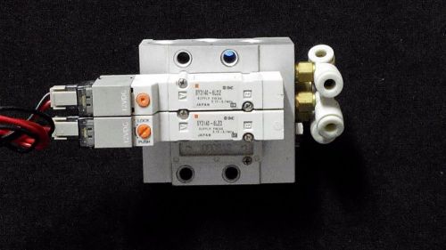 Smc sy3140-6lzd solenoid valve with  manifold for sale