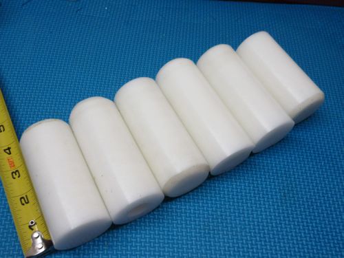 (6) Pcs, White Acetal - Delrin Round Rod 1-3/4&#034; diameter  x 3&#034; long min.