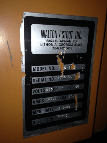 Walton/Stout Dessicant Plastic Resin Dryer