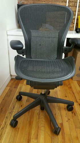AERON Fully Adjustable Ergonomic Black Chair SIZE B Medium by Herman Miller