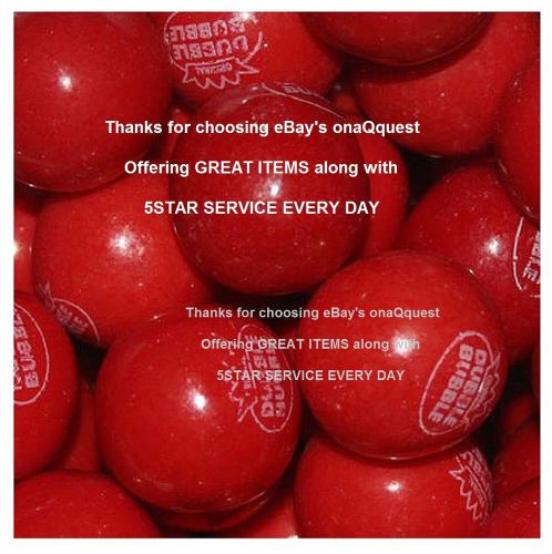 2lb VERY CHERRY Dubble Bubble Gumball w/ FLAVOR CRYSTALS gum candy BULK vending