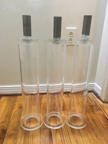3 lexan plexiglass tube industrial cylinder acrylic steampunk 1/4&#034; thick! 4&#034;x18&#034; for sale