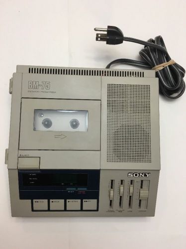 Very Nice Sony BM-75 Dictaphone Dictator Machine Unit Transcriber JAPAN