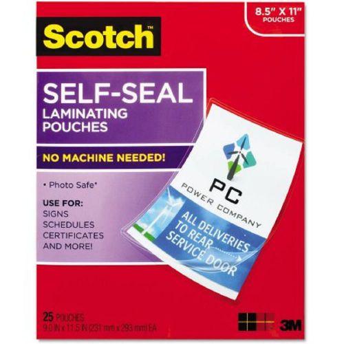 Scotch Self-Sealing Laminating Sheets, Letter Size, 25pk