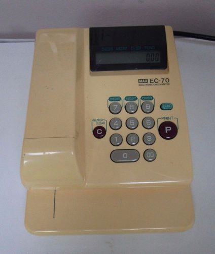 Max EC-70 Electronic Check Writer Machine