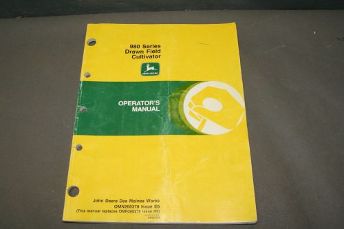 John Deere Model 980 Drawn field Cultivator Operator&#039;s  Manual               17