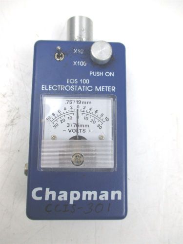 Chapman EOS 100 Electrostatic Meter .75&#034;/19mm 3&#034;/76mm -/+ Volts Test meter