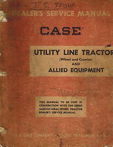 CASE VINTAGE (see description) UTILITY LINE WHEEL &amp; CRAWLER SERVICE  MANUAL 1959