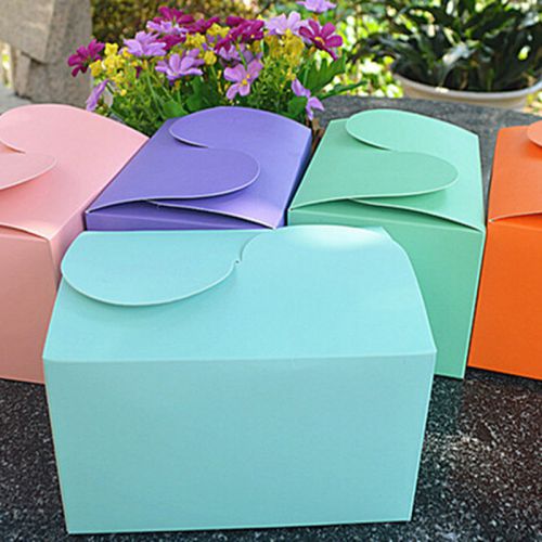 20/120/600pcs Kraft Paper Gift Boxes Candy Box Wedding Party Favors Bags Colors