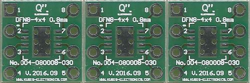 3 PCS. - PCB adapter plate DFN8-4x4 0.80mm pitch to DIP8 0.3&#034; socket.