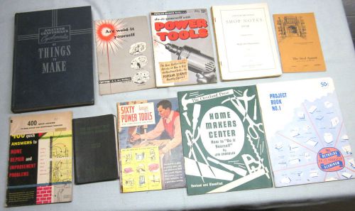 Lot of 10 Vintage Woodworking / Carpentry / Home Workshop Manuals &amp; Magazines