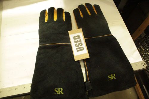 Steven Raichlen Best of Barbecue Extra Long Suede Gloves Pair