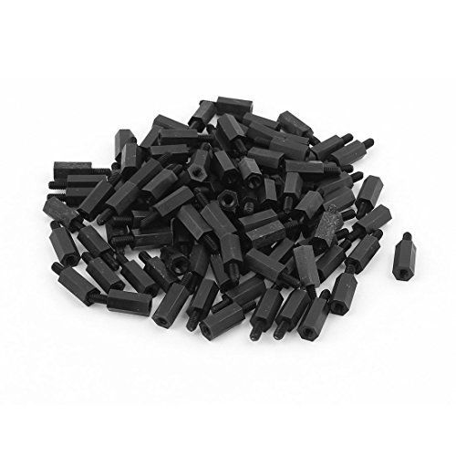Uxcell 100pcs m3 12mm+6mm nylon spacer hex stand-off pillar for motherboard for sale