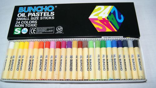 Buncho oil pastel 24 sticks w different colors for kids, school, office use