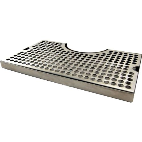 Surface mount kegerator beer drip tray stainless steel tower cut out no drain for sale