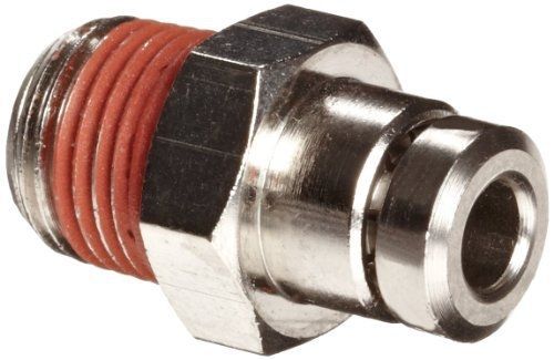 Brennan PCDT2404-04-06-B Nickel-Plated Brass Push-to-Connect Tube Fitting,