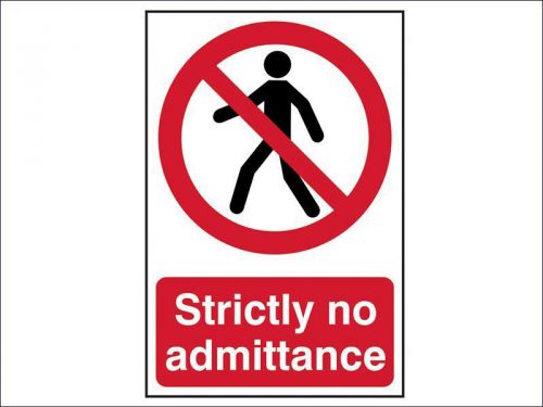 Scan - Strictly No Admittance - PVC 200 x 300mm