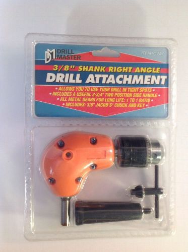 Drill Master Right Angle Drill Attachment Chuck Adapter Power  3/8&#034; 90 Degree