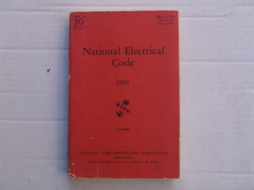 National Electrical Code NEC 1956 NFPA No. 70.