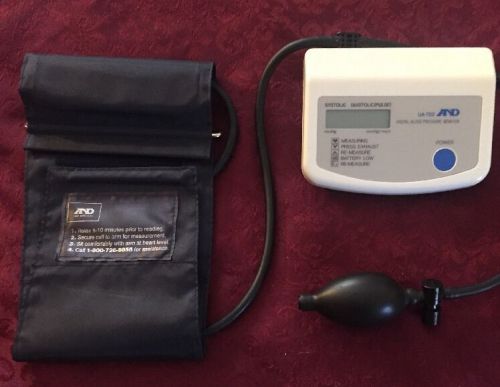 A &amp; D Digital Blood Pressure Meter Monitor &amp; Cuff,  model UA-702, Nice !!!