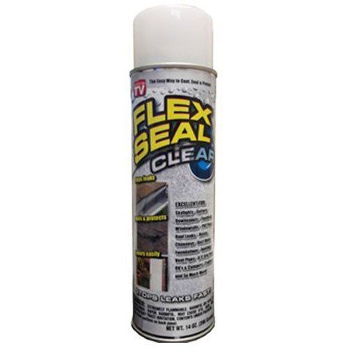 Flex Seal Clear 14 oz. Can As Seen on TV Stops Leaks Seals Protects New