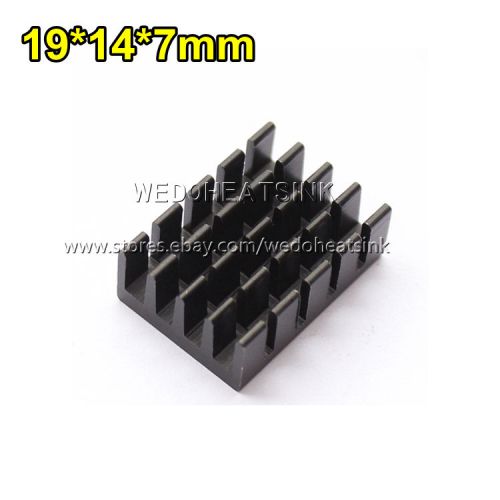 10pcs Aluminum Cooling Fin Black Heat Sink 19X14X7mm for LED Memory Chip IC