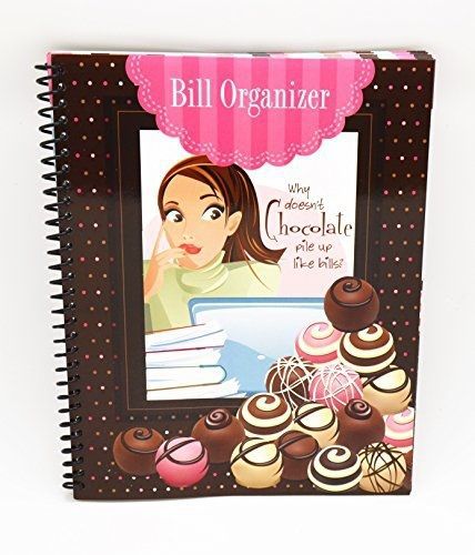 Gifts Plus Monthly Bill Paying Organizer Budget Book with Pockets - Chocolate