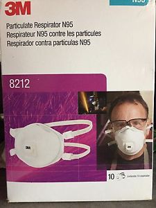 3m #8212 n95 particulate respirator with valve 10/pkg for sale