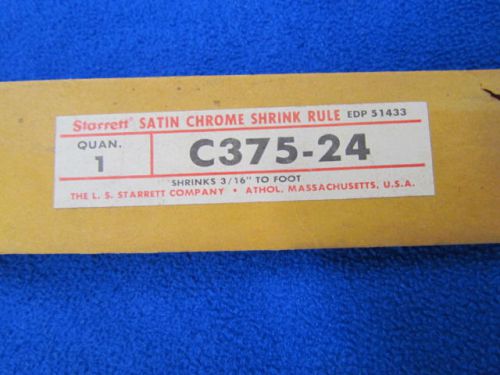 NEW C375-24&#034; LS Starrett Shrink Rule        E-0454