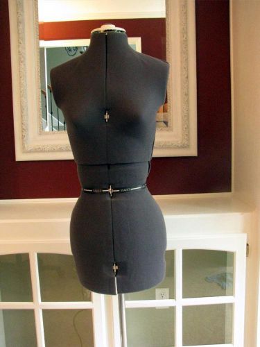 Vintage Taille French Adjustable Mannequin Dress Form W/ Stand Neck Dial 34-42
