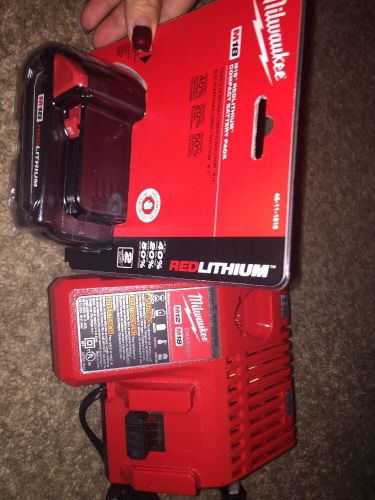 Milwaukee m18 red lithium compact battery pack and milwaukee m12 m18 charger for sale