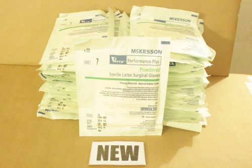 McKesson Sterile Latex Surgical Glove Powdered Sterile Size 7 40 Pack