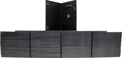 100 BLACK SINGLE 7MM SLIM DVD CASES