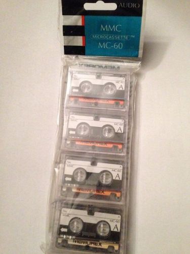 Memorex  MC60 4 Pack Microcassette Tapes  60 minute