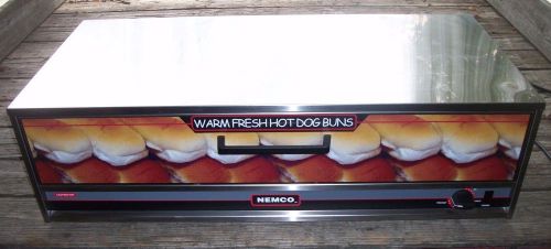 Nemco 8045W-BW Stainless Steel Moist Heat Hot Dog Bun Warmer 64 Bun Capacity