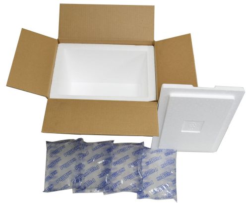 16 X 12 X 8&#034; Styrofoam Cooler with Cold Packs