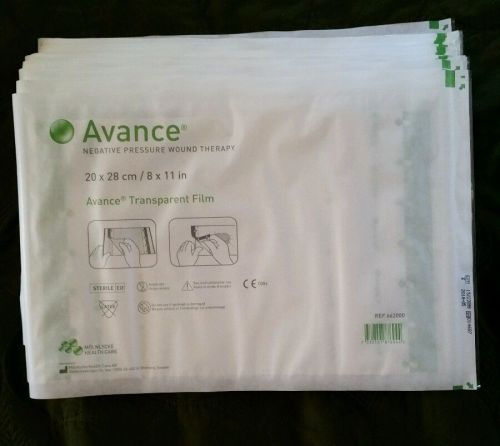 26 pcs, Avance Negative Pressure Wound Therapy Transparent Film, 8x11in, 20x28cm