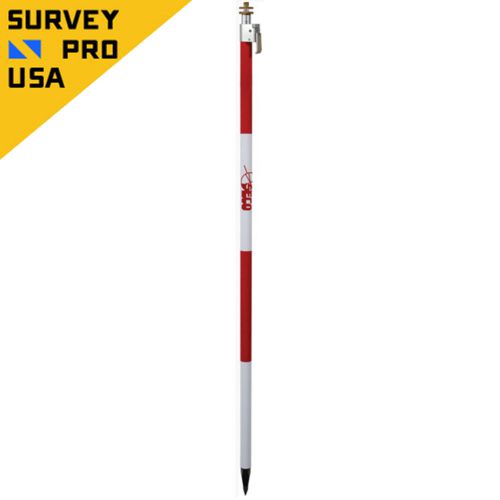 New - Seco 2.6 m QLV Pole - Red and White