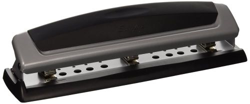Swingline precision pro desktop 3 hole punch 10 sheet capacity black and silv... for sale