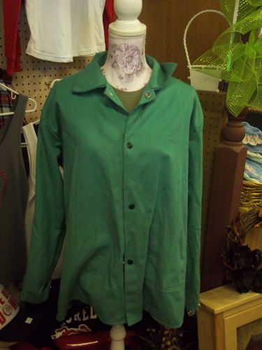 Tillman 6230 9oz Green FR Cotton Welding Jacket - med