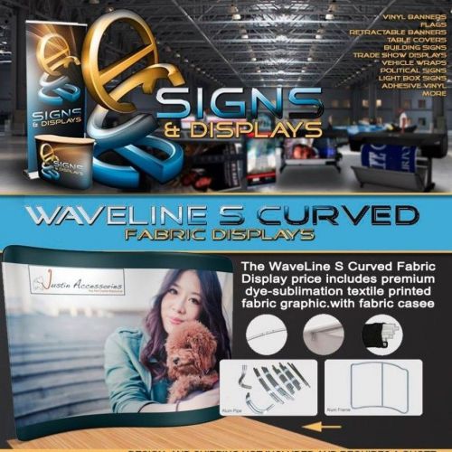 20FT, Waveline S Curved Trade Show Display with Carry Case.