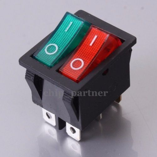 Kcd3 6-pin duplex switch boat shape rocker power switch with lamp for sale
