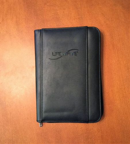 Lifewave Leather Portfolio, Black, 6.75W x 9.5H