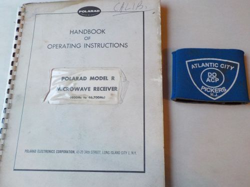 POLARAD MODEL R MICROWAVE RECEIVER INSTRUCTION MANUAL