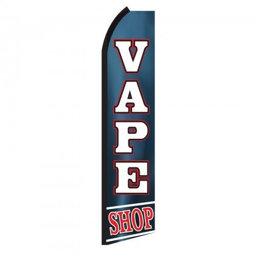 2 Vape Shop sign Swooper flags 15ft Feather Banners made in USA (two)