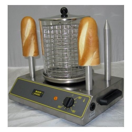 Sodir Equipex European Hot Dog Spike Toaster Machine Steamer Pretzel Bun CS4E